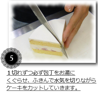 ケーキカット画像