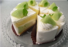 完熟メロンのショートケーキ