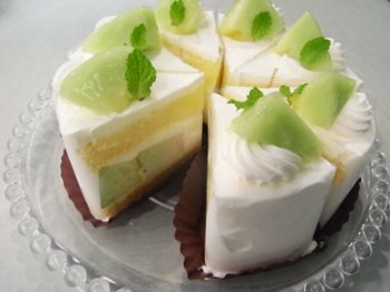 完熟メロンのショートケーキ
