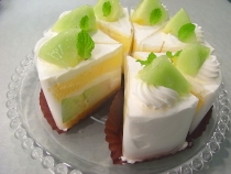 完熟メロンのショートケーキ