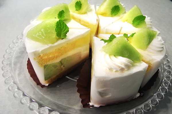 完熟メロンのショートケーキ
