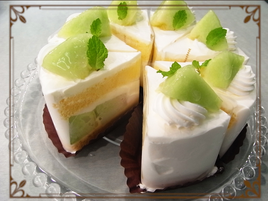 完熟メロンのショートケーキ