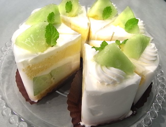 完熟メロンのショートケーキ